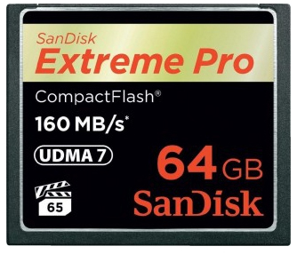 Compact Flash (CF) Карта памяти 64GB SanDisk SDCFXPS-064G-X46 Extreme Pro 160MB/s