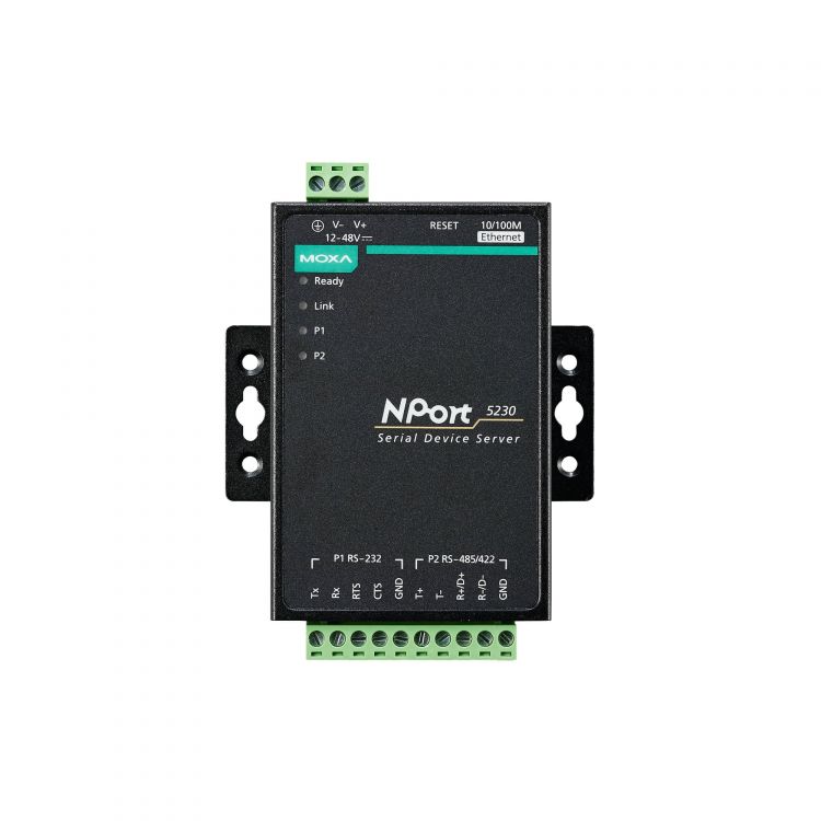 Преобразователь MOXA NPort 5230-T 1 Port RS-422/485,1 port RS-232, t:-40/+70 w/o adapter