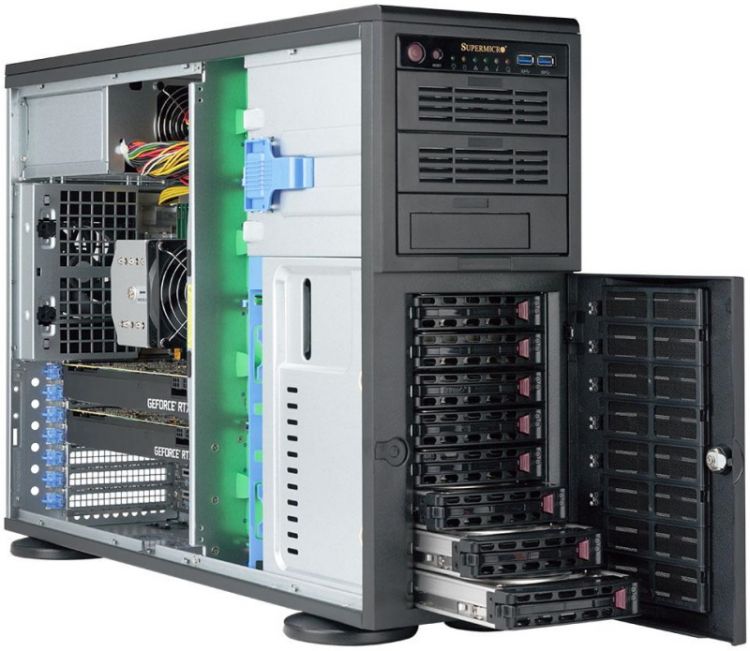 Серверная платформа Supermicro SYS-5049A-T (LGA3647, C621, 12*DDR4, 8*3.5 Hot-swap, SAS/SATA, 7*PCIE, 10Glan, Glan, IPMI lan, 9*USB 3.1, USB Type-C,