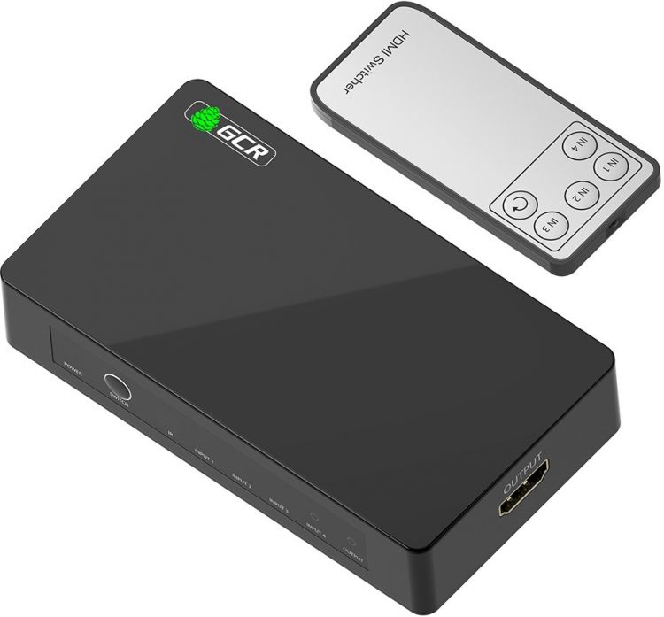 Переключатель Greenconnect GCR-54674 HDMI 2.0, 4 устройства к 1 монитору, 4K60Hz 4:4:4, HDCP 2.2