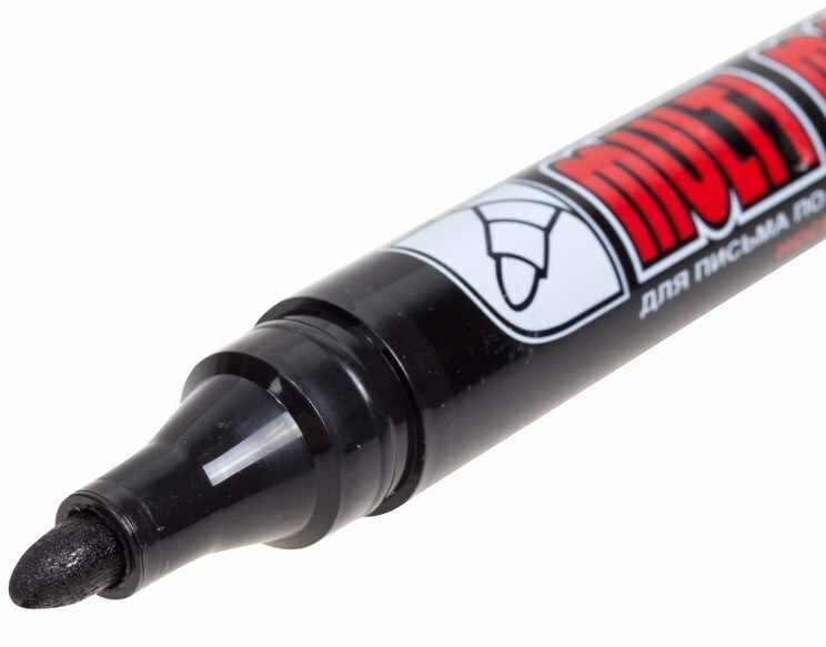 Маркеры для кабеля Маркер Rexant 08-8601 перманентный Crown Multi Marker 3 мм, черный, пулевидный (12шт)