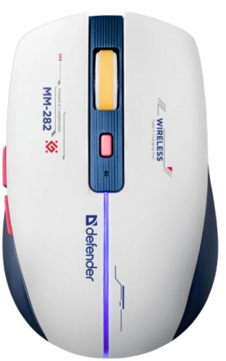 Мышь Wireless Defender Dila MM-282 52282 цвет: белый/синий