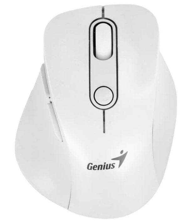   Xcom-Shop Мышь Wireless Genius Ergo 9000S Pro 31030039400 2.4 ГГц, 800-2400dpi, bluetooth, 6 кнопок, pearl white