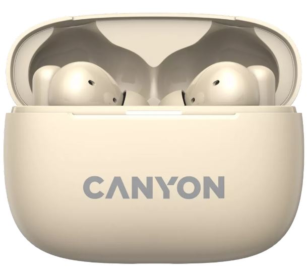 Наушники беспроводные Canyon TWS-10 BT, 20Hz-20kHz, цвет бежевый