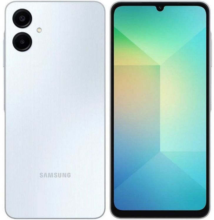 Смартфон Samsung Galaxy A06 4/64Gb SM-A065FLBDSKZ голубой 3G 4G 2Sim 6.7 720x1600 Android 14 50Mpix 802.11 a/b/g/n/ac GPS GSM900/1800 GSM1900 microSD