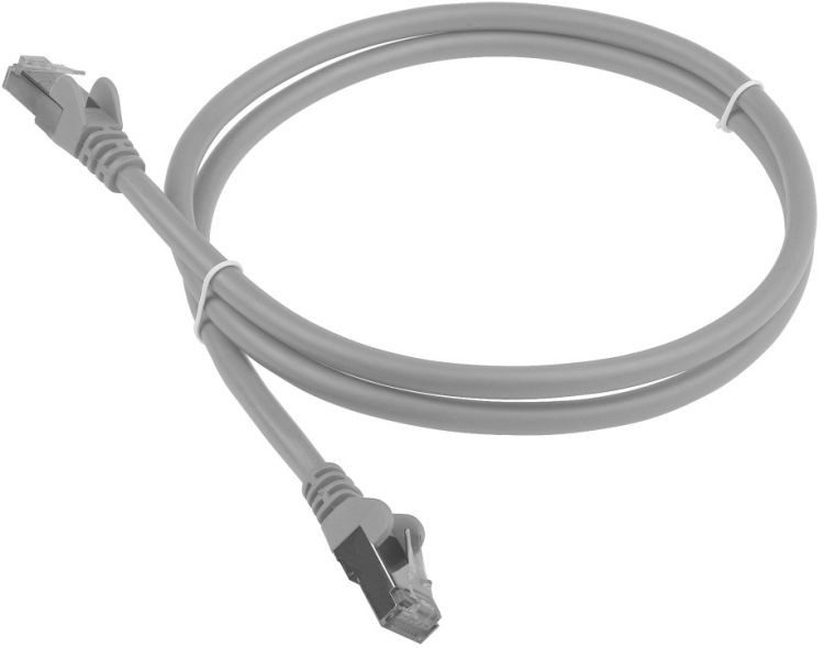 Кабель патч-корд F/UTP 6 кат. 10м. Lanmaster LAN6-S45-45-10.0-GY RJ45 - RJ45, 4 пары, серый