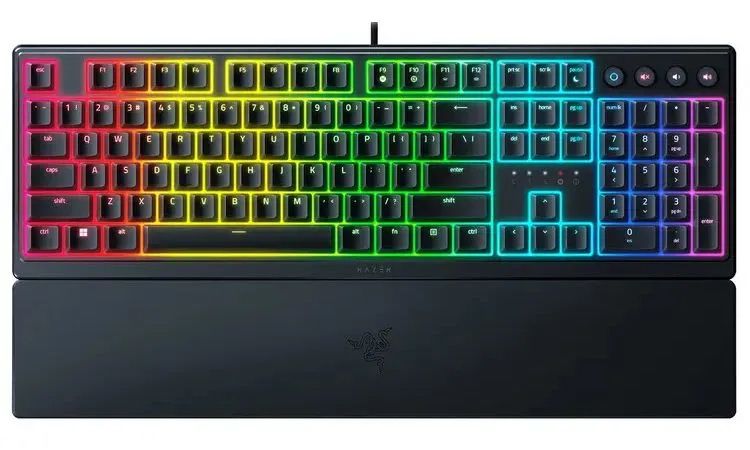 Клавиатура Razer Ornata V3 RZ03-04460800-R3R1 мембранная (частично механика), 108 кл, USB, 2м, черная