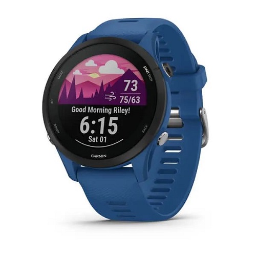   Xcom-Shop Часы Garmin Forerunner 255 010-02641-11 Tidal Blue, спортивные