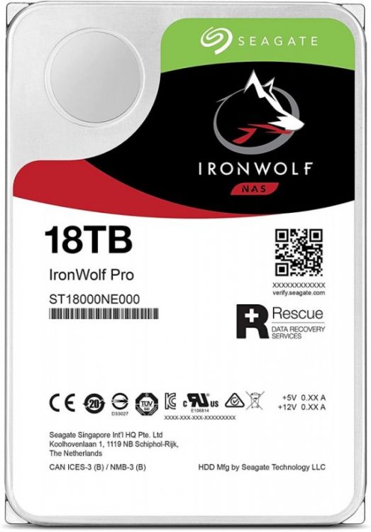 Жесткий диск 18TB SATA 6Gb/s Seagate ST18000NE000 NAS Ironwolf Pro (7200rpm) 256Mb 3.5