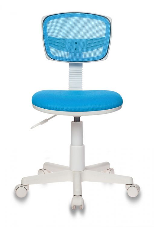 Кресло детское Бюрократ CH-W299 цвет голубой TW-31 TW-55 крестовина пластик белый