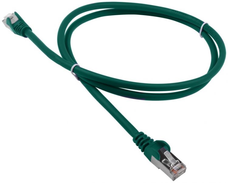 Кабель патч-корд F/UTP 5e кат. 1,5м. Lanmaster LAN-PC45/S5E-1.5-GN RJ45 - RJ45, 4 пары, зеленый, LSZH