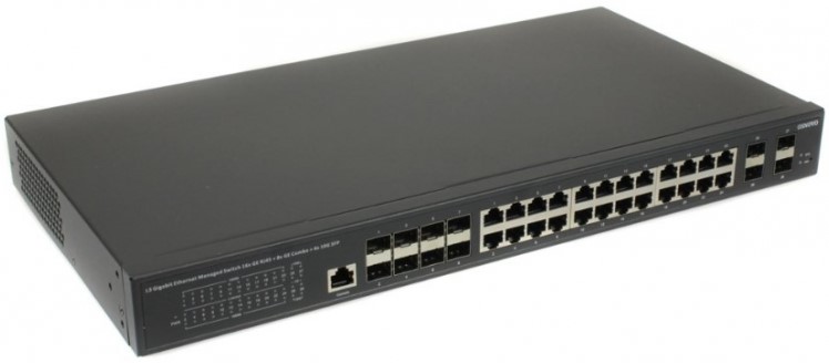 Коммутатор управляемый OSNOVO SW-32G4X-3L L3 PoE Gigabit Ethernet