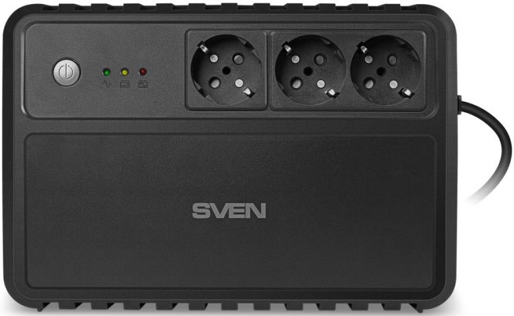  Источник бесперебойного питания Sven UP-L800 SV-021627 400 Вт, вх. 175В-290В, вых. 230В, 3*CEE7/4 (EU)