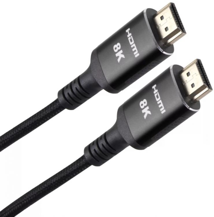 Кабель интерфейсный HDMI-HDMI iOpen ACG859B-2.0 19M/M,ver. 2.1 8KX60Hz (Econom) оплетка 2m iOpen