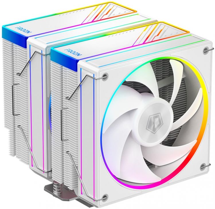 Кулер ID-Cooling FROZN A620 ARGB WHITE LGA1700/1200/115x/AM5/AM4 (2*120mm fan, 500-2000rpm, 78CFM, 29.9dBA, 270W TDP, 4-pin PWM/5V 3-pin ARGB ) RET