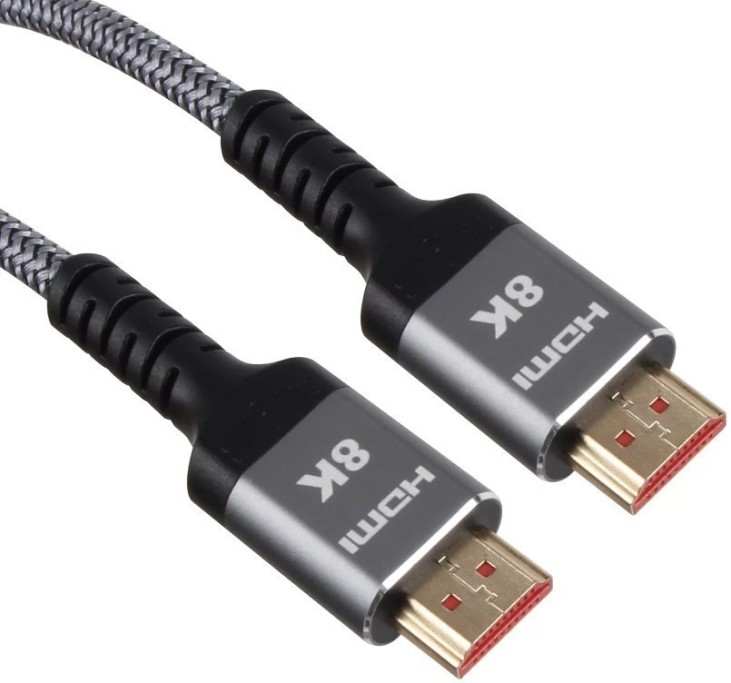 Кабель интерфейсный HDMI-HDMI iOpen ACG859A-1.0 19M/M,ver. 2.1 8KX60Hz (Econom) оплетка 1m iOpen