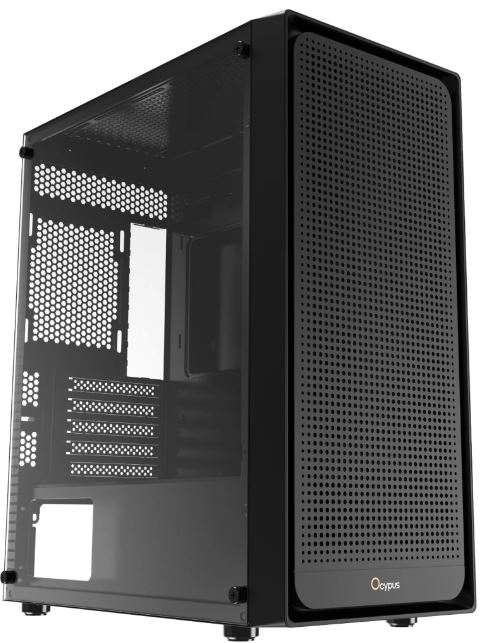 Корпуса разные Корпус mATX Ocypus Gamma-C50-BK чёрный, без БП, боковая панель из закленного стекла, 2*USB 1.1, USB 3.2, audio