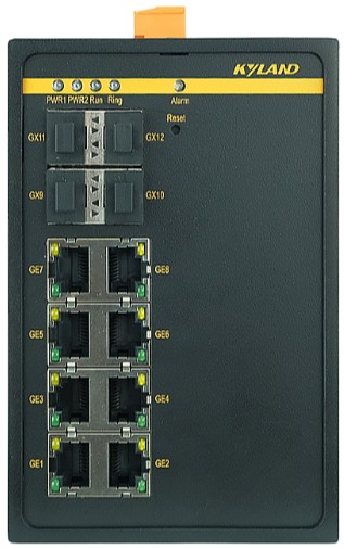 Коммутатор управляемый Kyland SICOM3000A 300071615 4 100/1000Base-X SFP ports, 8 10/100Base-TX ports, Console Port RS232 RJ45, 24-48VDC(18-72VDC) dual