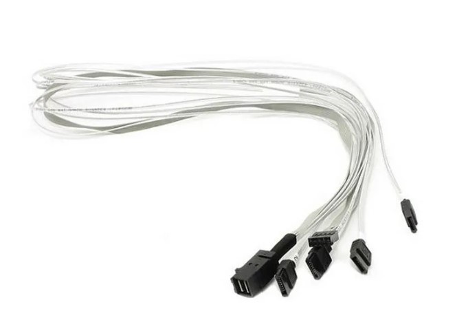 Кабель Luxshare L285HM015-SD-R INT,SFF8643-to-4*SATA+SB (HDmSAS-to-4*SATA+SideBand internal cable) 30cm