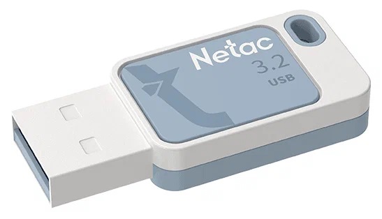 Накопитель USB 3.2 64GB Netac UA31 белый/голубой