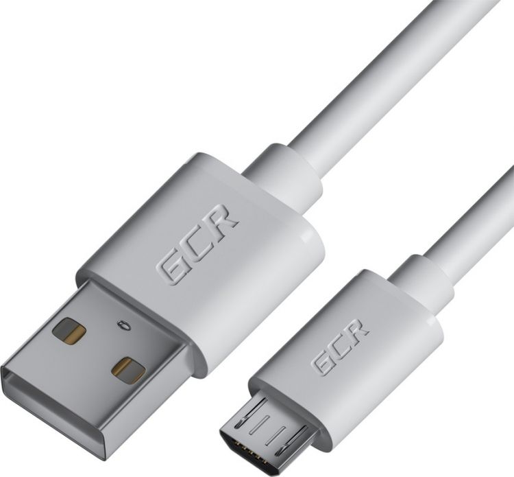 Кабель интерфейсный Greenconnect GCR-53233 2.0m MicroUSB, белый, быстрая зарядка, 28/24 AWG