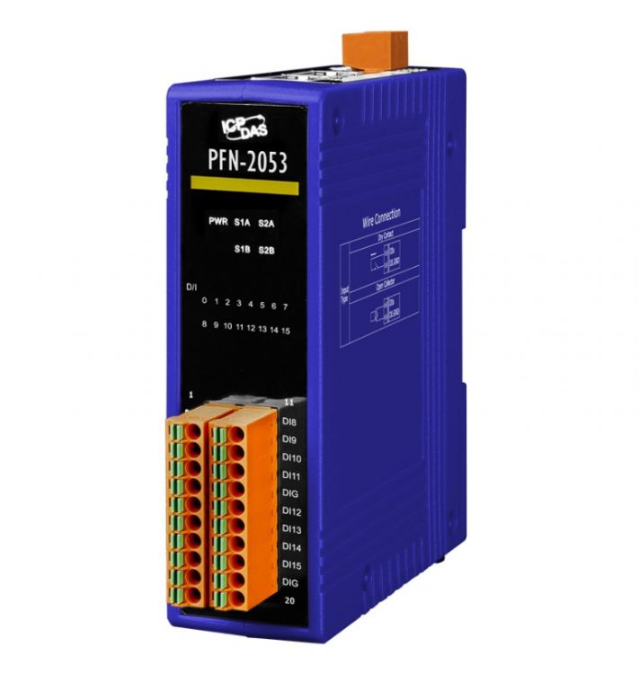 Модуль ICP DAS PFN-2053 CR PROFINET I/O Module (Dry contact Non-Isolated 16-ch DI) (RoHS)