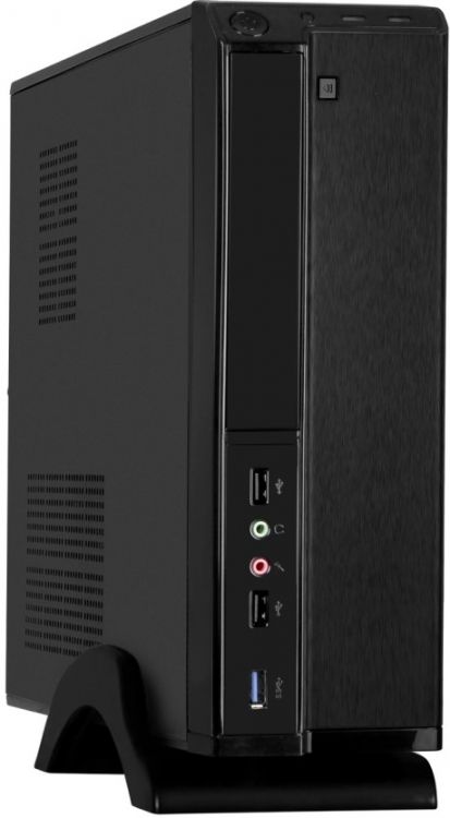 Корпус mATX Exegate MI-207U EX288779RUS черный, без БП, 2*USB, USB3.0, аудио