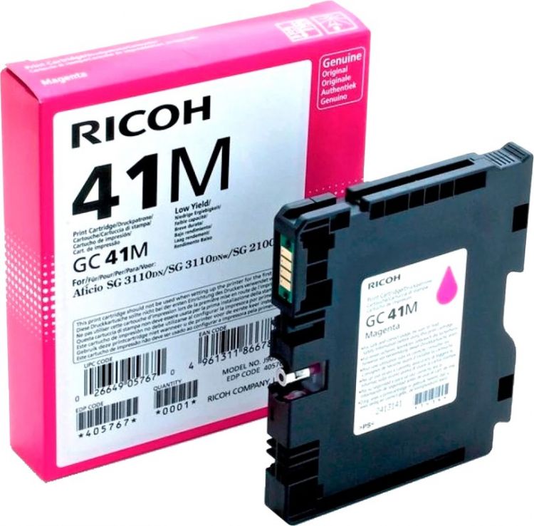 Картридж гелевый Ricoh тип GC 41ML 405767 малиновый (600 страниц) для Aficio SG 2100N/3110DN/3110DNw/3110DNw/3100SNw/3110SFNw