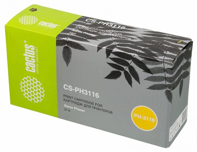 Картридж Cactus CS-PH3116 109R00748 черный для Xerox Phaser 3116 (3000стр.)