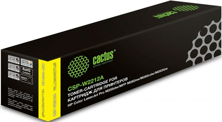 Картридж Cactus CSP-W2212A желтый (1250стр.) для HP M255/MFP M282/M283