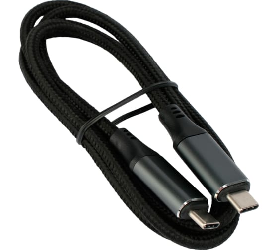 Кабель интерфейсный USB 4.0 Cablexpert CC-USB4-CMCM-BR-1M Type-C/Type-C, 5A, 240Вт, PD3.1/QC4.0, 40Gbps, медь, 1м, черный, пакет