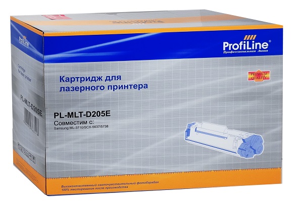 Картридж ProfiLine PL-MLT-D205E для принтеров Samsung ML-3312ND/3710D/3710ND/3712ND/3712DW/SCX-4833HD/5637FR/5637HR/5639FR/5737FW/5739FW 10000 копий P