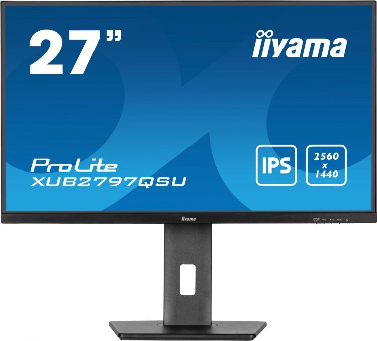   Xcom-Shop Монитор 27 Iiyama ProLite XUB2797QSU-B1 2560x1440 LED, 16:9, IPS, 250cd, 1300:1, 80M:1, 1ms(MPRT), 178/178, DP, HDMI, HDCP, audio, 100Hz, Speakers, H