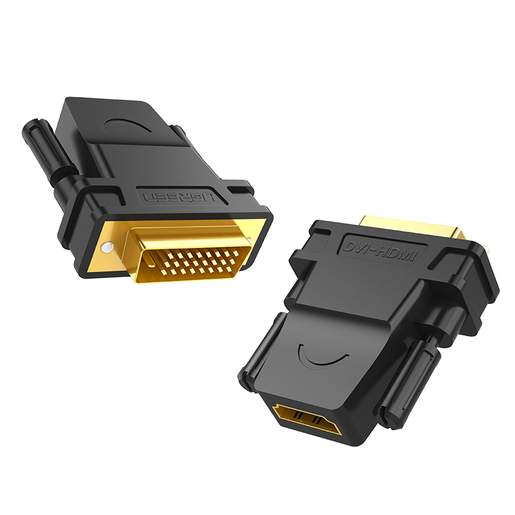 Адаптер UGREEN 20124 DVI 24+1 Male to HDMI Female, черный