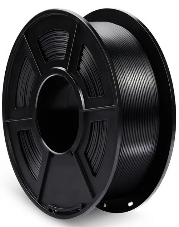 Пластик NVP NV-3D-SILK-PLA-P-BLACK Silk PLA+ Black для 3D печати, диаметр 1.75мм, длина 330м, 1 кг