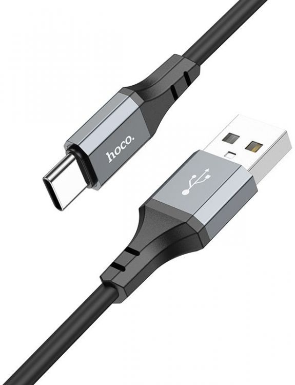 Кабель интерфейсный Hoco X86 TYPE-C USB (m)-USB Type-C (m) 1м черный коробка (2002053)