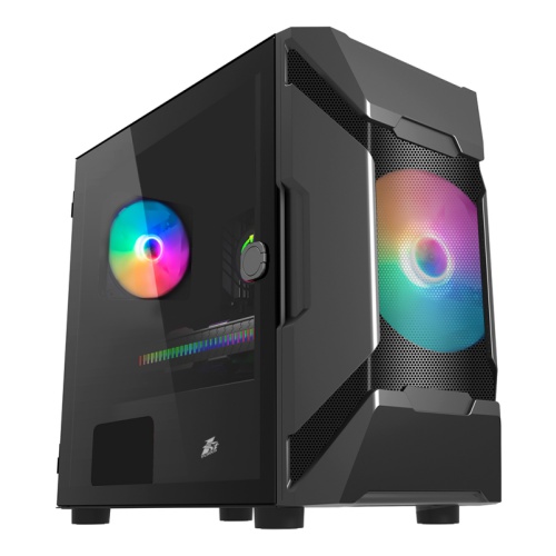 Корпуса 1STPLAYER Корпус mATX 1STPLAYER D3-A черный, без БП, с окном, USB 3.0, 2*USB 2.0, audio