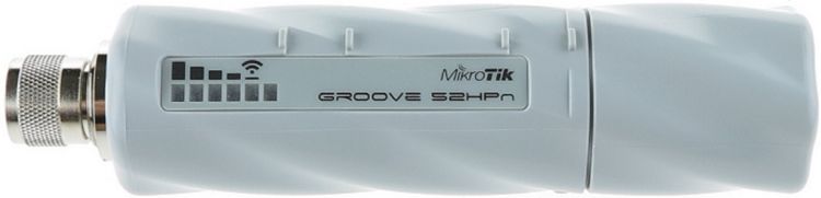 Точка доступа Mikrotik RBGroove52HPn Groove 52 with N-male connector, High Gain Single Chain 2.4GHz/5GHz 802.11abgn wireless, 600MHz CPU, 64MB RAM, 1x