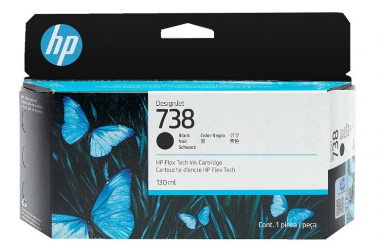 Картридж HP 738 498N4A 130-ml Black DesignJet Ink