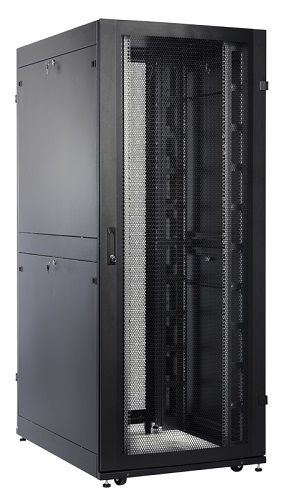 Шкаф ЦМО ШТК-СП-48.8.12-48АА-9005 серверный ПРОФ напольный 48U (800x1200) передняя дверь перфор., задняя двойная-распашная перфор., черный, в сборе