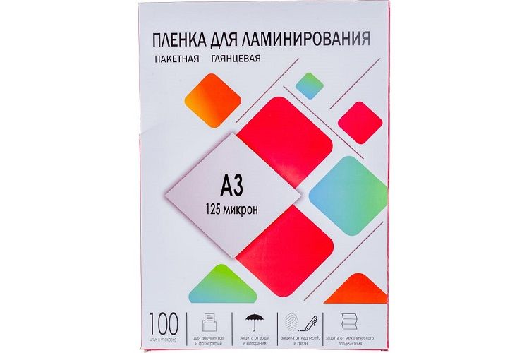 Пленка ГЕЛЕОС LPA3-125 для ламинирования, А3, 303х426, 100шт, 125 мкм