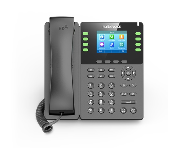   Xcom-Shop Телефон VoiceIP Flying Voice P23GW IP телефон, 2xEthernet 10/100/1000,2.4GHz Wi-Fi LCD 320x240, 8 аккаунтов SIP, G722, Opus, Ipv-6, порт для гарнитуры