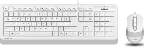  Клавиатура и мышь A4Tech F1010 WHITE бело-серая, USB