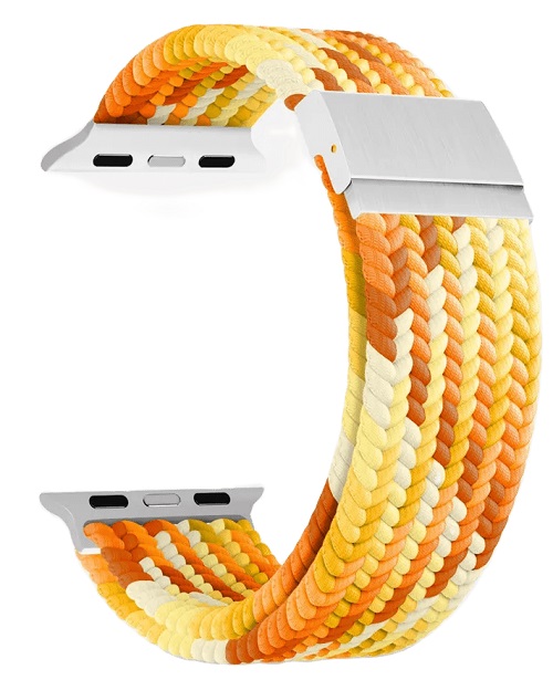 Ремешок на руку Lyambda DSN-18-40-YL плетеный нейлоновый для Apple Watch 38/40/41 mm yellow/white/orange