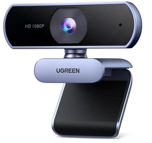 Веб-камера UGREEN CM678 15728_ USB 1080P@30hz. Цвет: серебристый