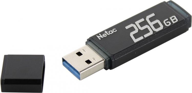 Накопитель USB 3.0 256GB Netac NT03U351N-256G-30BK чёрный