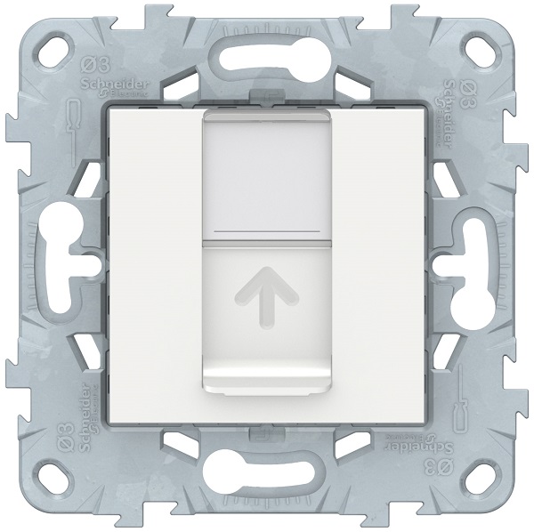 Розетка Schneider Electric NU541118 UnicaNew, белый, компьютерная, RJ45, одиночная кат. 5е UTP