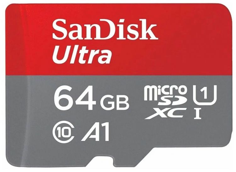 Карта памяти MicroSDXC 64GB SanDisk Ultra 120MB/s  A1 Class 10 UHS-I