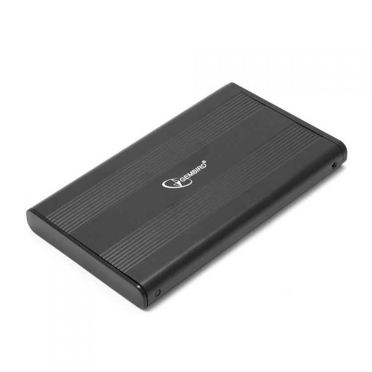  Внешний корпус для HDD SATA 2.5” Gembird EE2-U2S-5 для HDD/SSD SATA 6Gb/s 2.5, USB 2.0, алюминий, черный