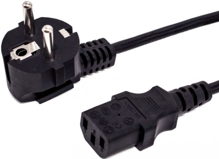 Комплект кабелей Filum FL-PC10-EU-C13-0.6M 5шт, CEE 7/7- С13, 3х0.75мм², 220В, 10A, 2200 Вт, чёрный, 0.6м
